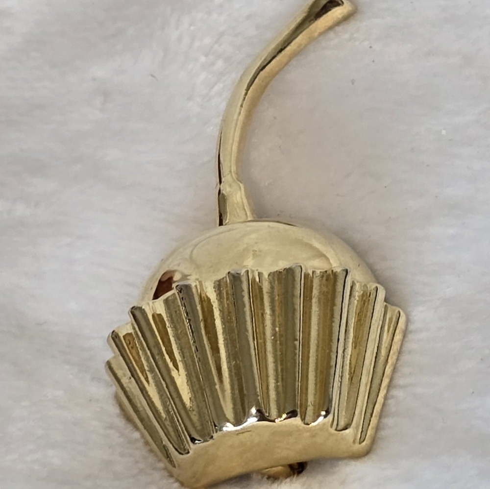Vintage Piscitelli Cherry Cordial Brooch Gold Tone Fruit Pin